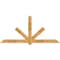Ekena Millwork Kennewick Rough Sawn Timber Gable Bracket, Western Red Cedar, 108"W x 49"H x 4"D x 6"F, 11/12 Pitch GBW108X49X0406KEN00RWR - alternate 1
